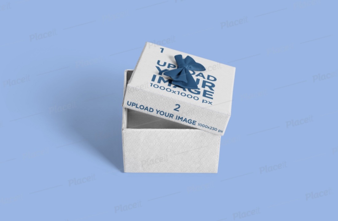 renkli bir zemin ile hediye kutusu mockup