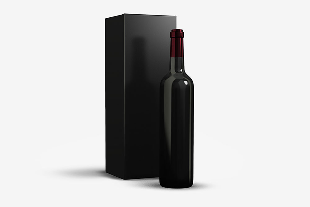 mockup di bottiglie di vino