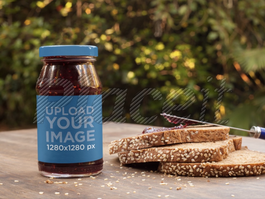 cam kavanoz marmelat etiket maket