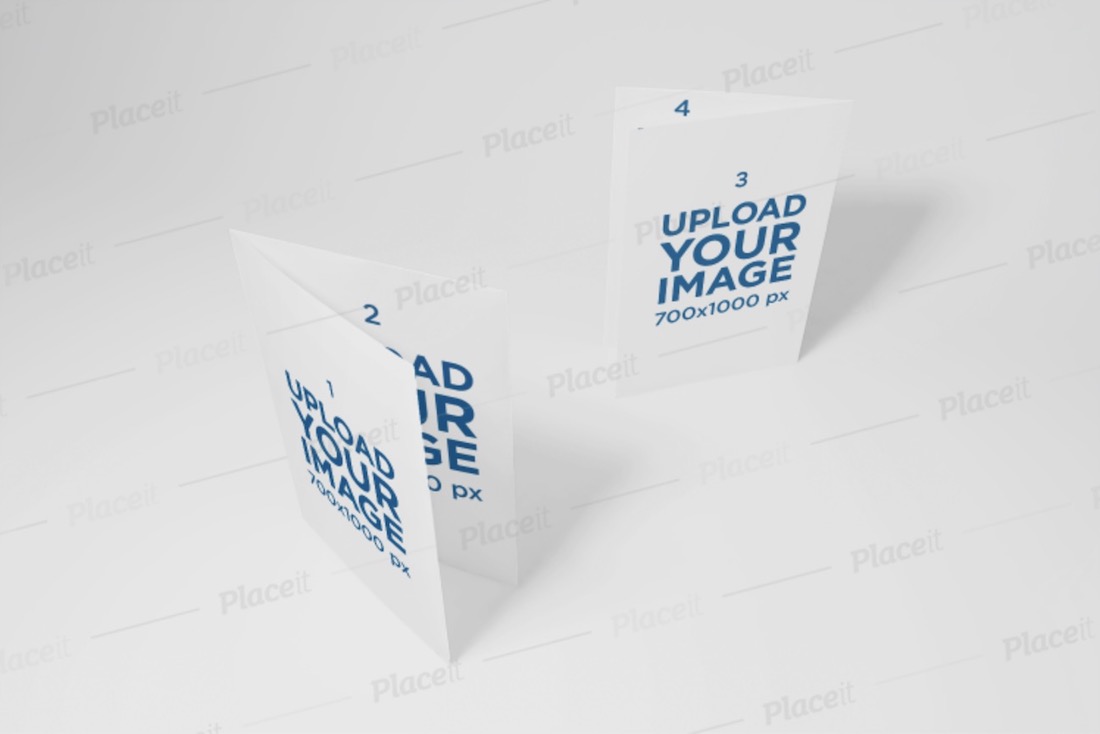 mockup di due opuscoli pieghevoli