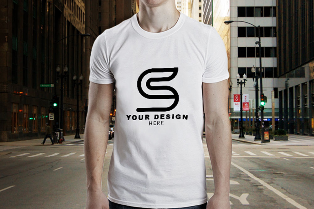 白いTシャツのモックアップ