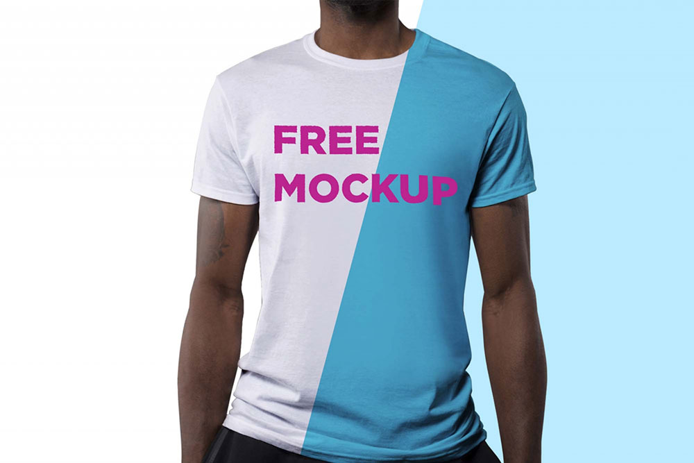 白いTシャツのモックアップ