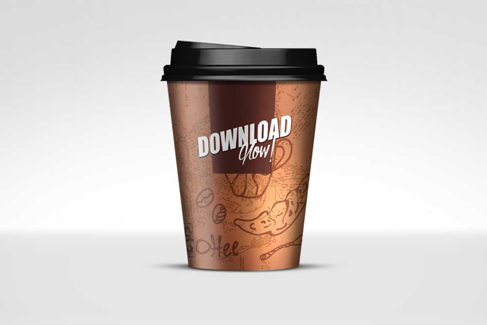 コーヒーカップのモックアップ
