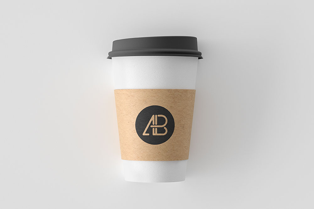 コーヒーカップのモックアップ