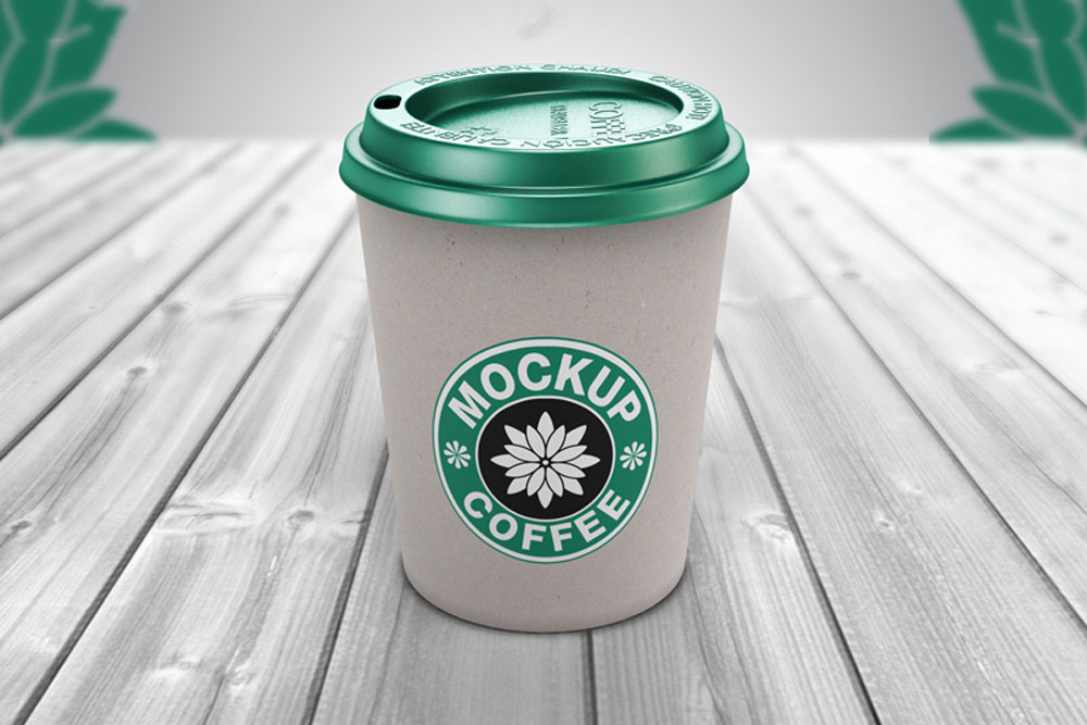 コーヒーカップのモックアップ