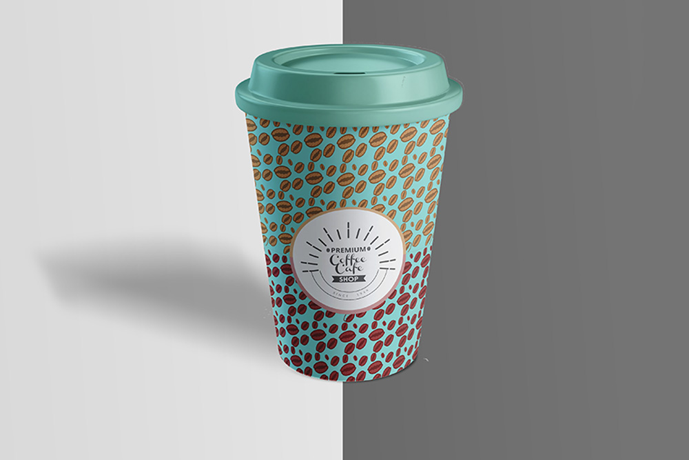 コーヒーカップのモックアップ