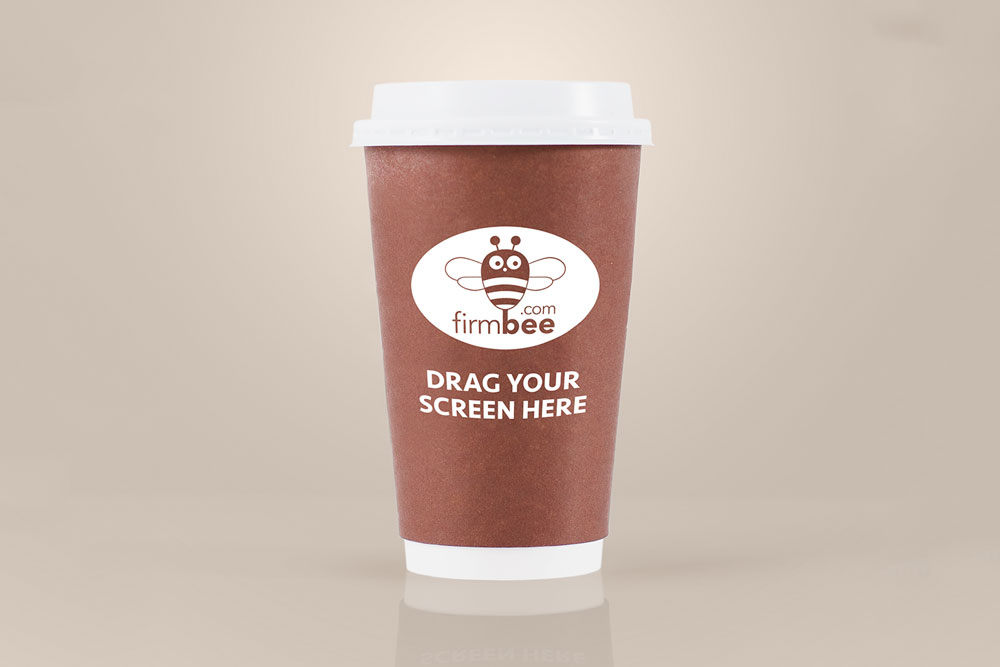 コーヒーカップのモックアップ