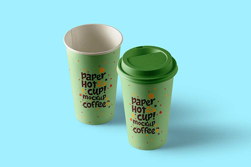 コーヒーカップのモックアップ