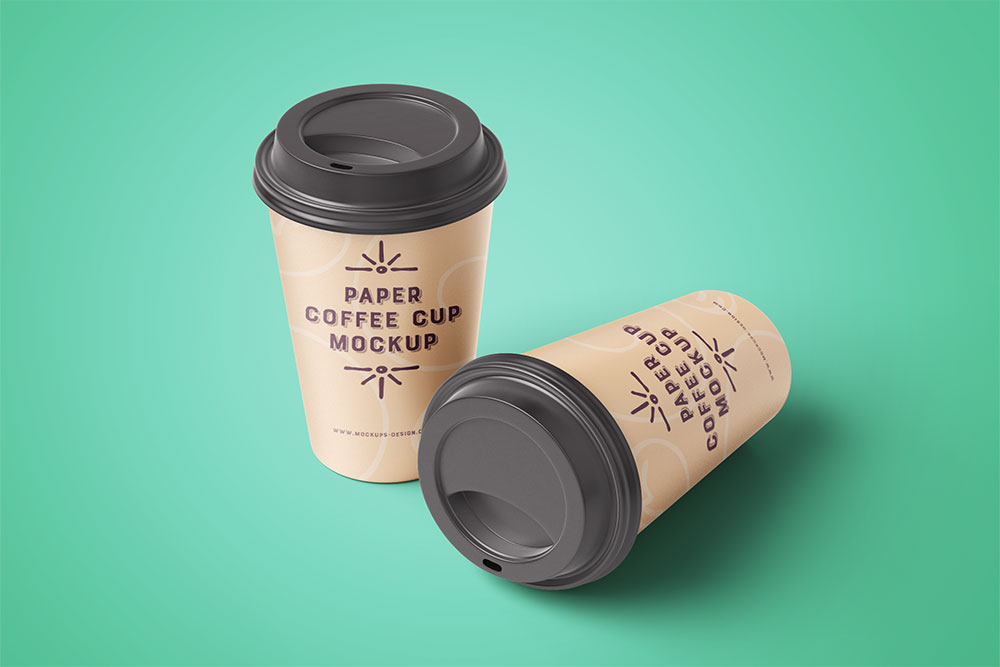 コーヒーカップのモックアップ