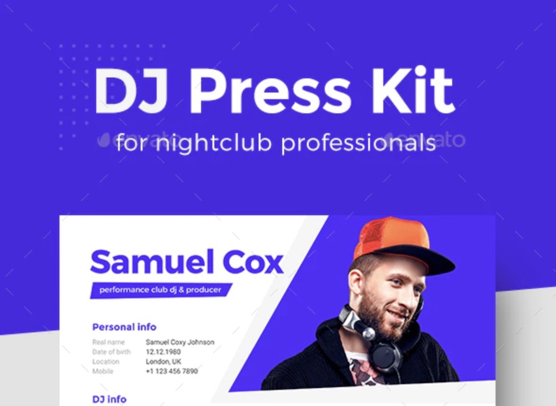 kit de prensa de productor de dj moderno