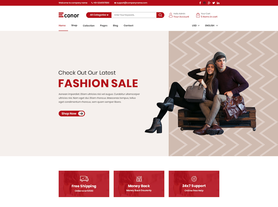 econor-Website-Modell