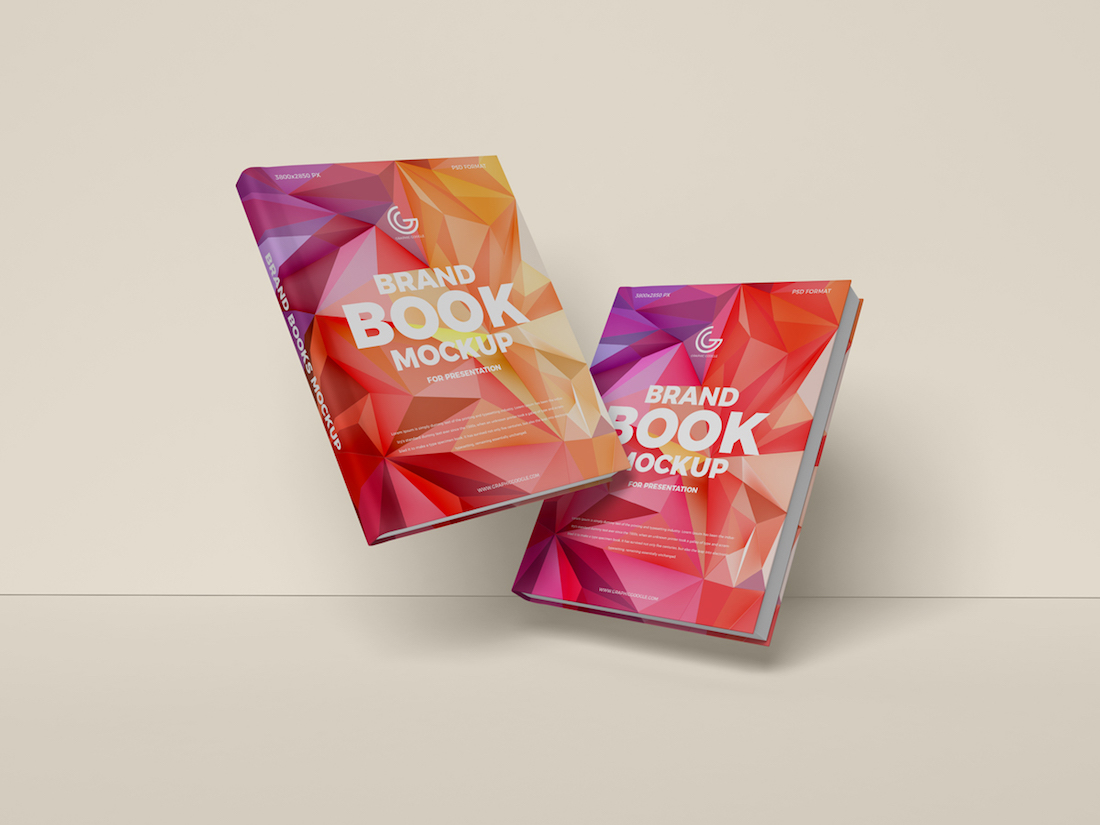 ต้นแบบ psd หนังสือแบรนด์ฟรี