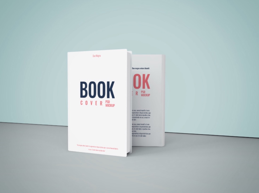 ต้นแบบ psd ปกหนังสือที่หรูหรา