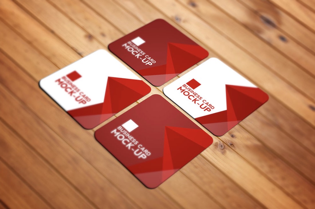 plantilla de maqueta psd de tarjeta de visita cuadrada