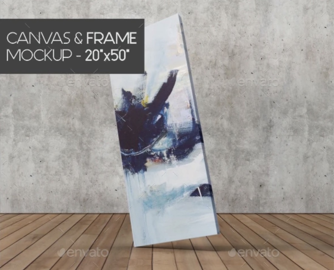 maquete de quadro de tela minimalista