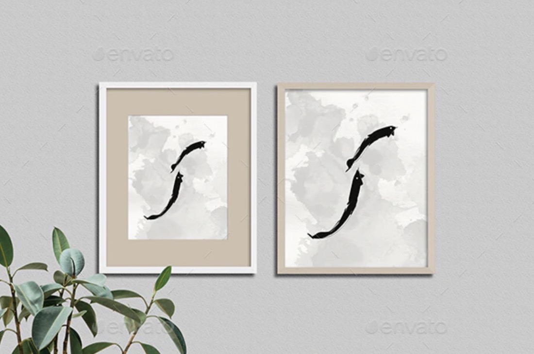 maquete de quadro minimalista