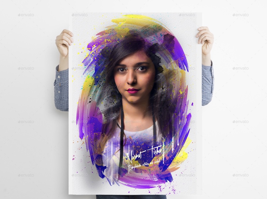modelo de foto em bastão de arte