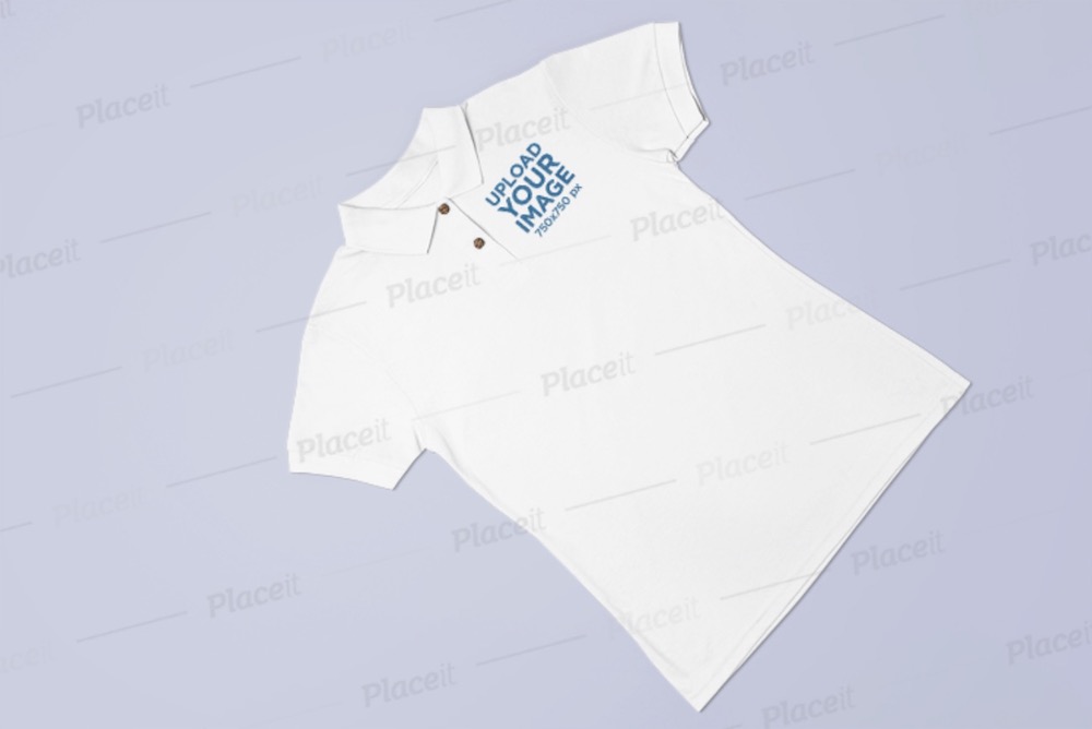 maqueta de camisa de polo en una superficie plana