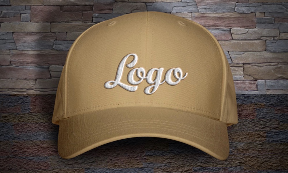 gorra gratis con maqueta de psd de logo tejido