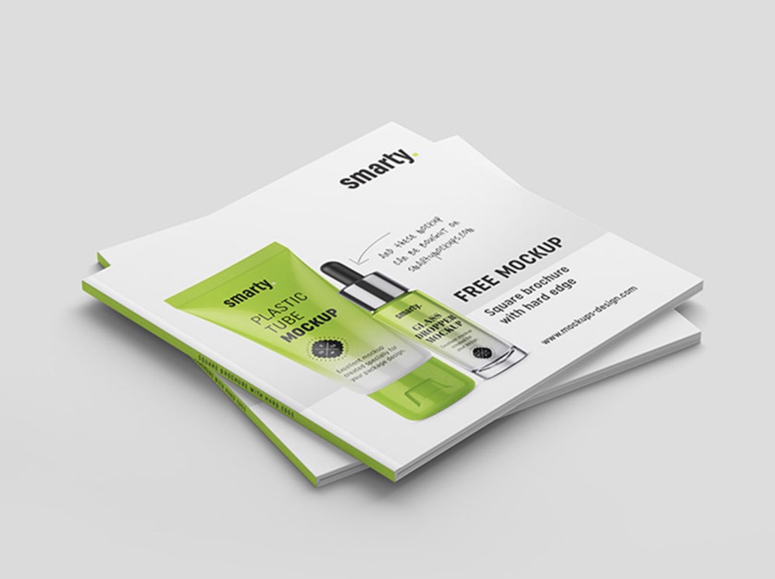 maqueta de folleto cuadrado gratis en psd
