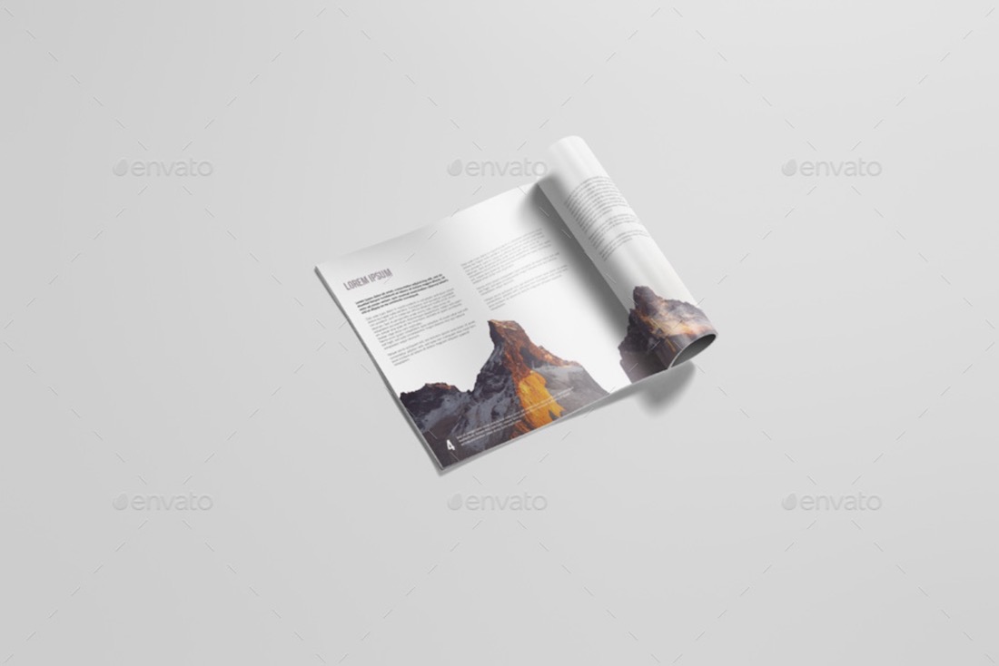 plantilla de maqueta de revista cuadrada