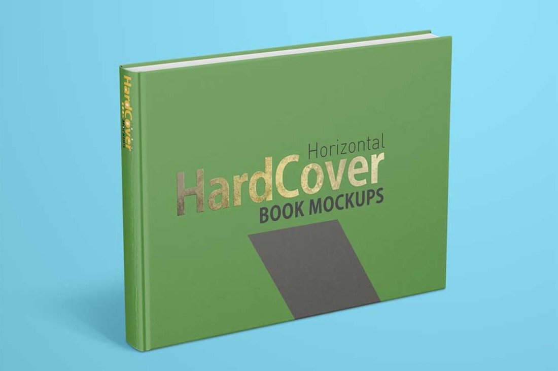 maquete de livro de capa dura com paisagem livre