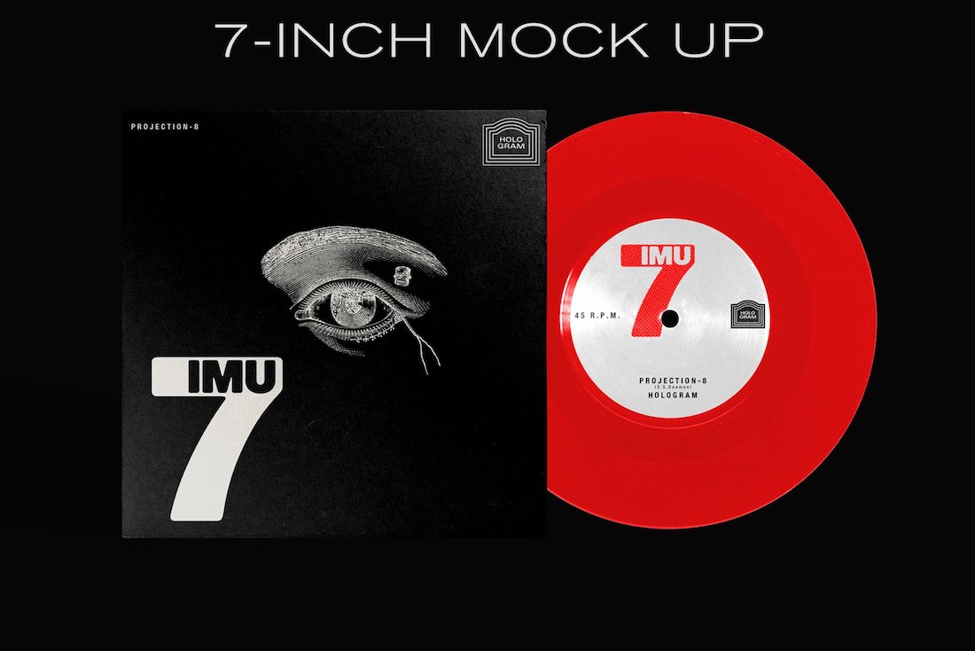 Mockup in vinile da 7 pollici