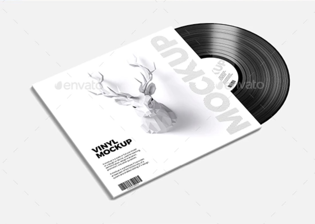 mockup realistico in vinile