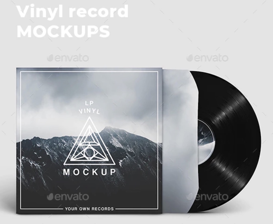 mockup di dischi in vinile