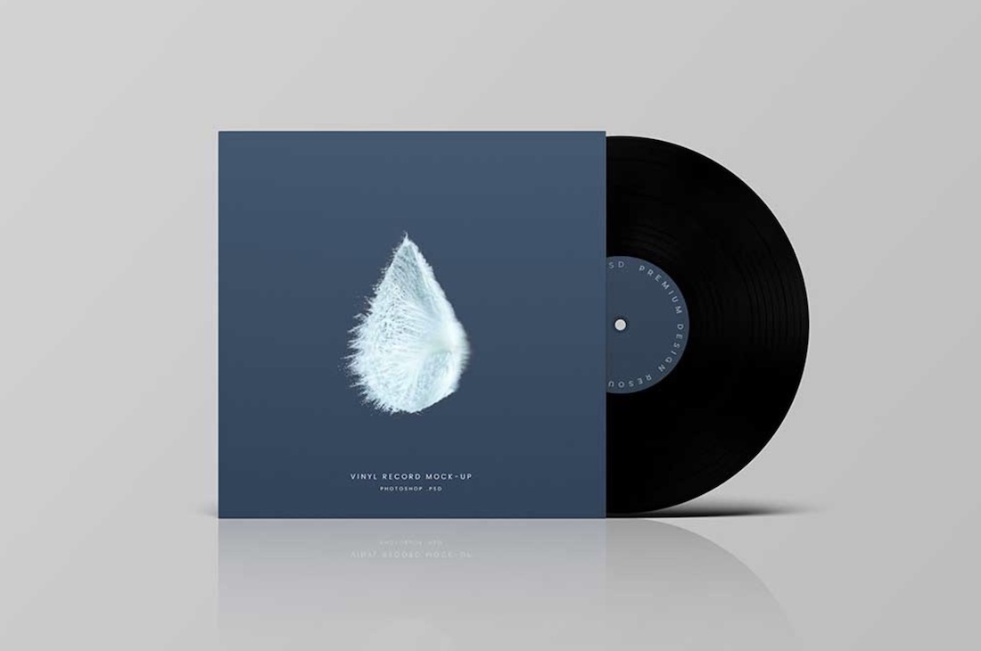 download gratuito di mockup di dischi in vinile