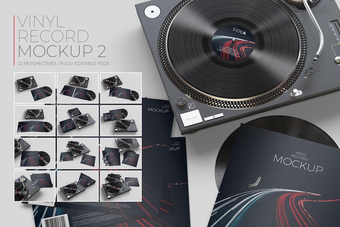 mockup di dischi in vinile 2