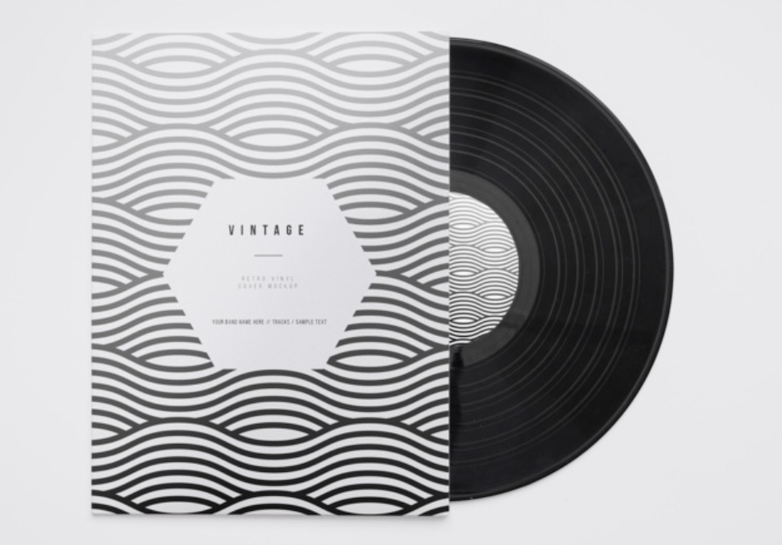mockup di dischi in vinile moderno psd