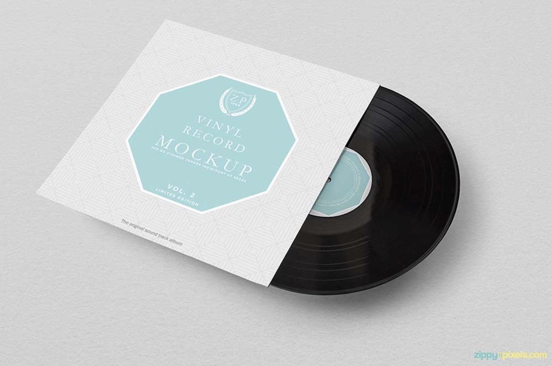 mockup di dischi in vinile gratuito in psd