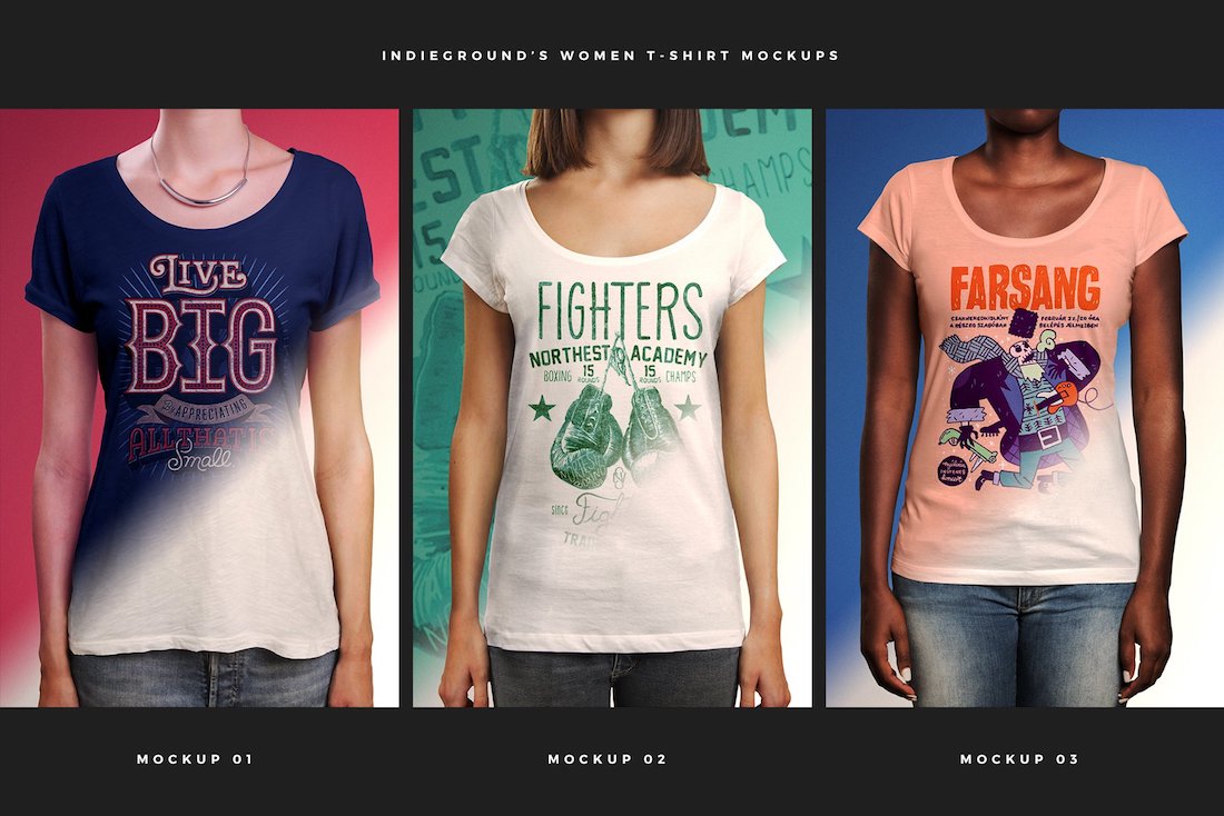 Premium-T-Shirt-Modelle für Frauen