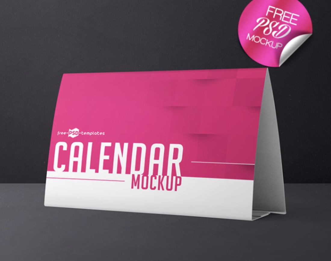 mockup di calendario psd personalizzabile
