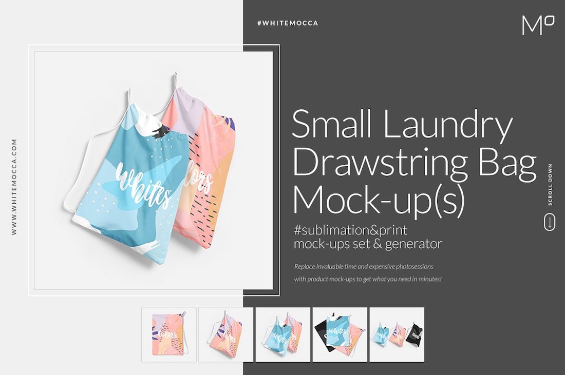 mockup tas serut laundry kecil