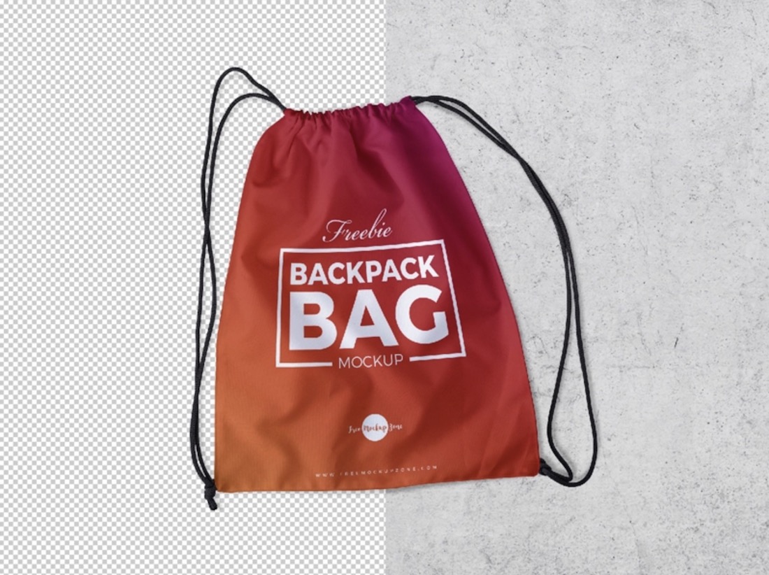 mockup psd ransel serut gratis