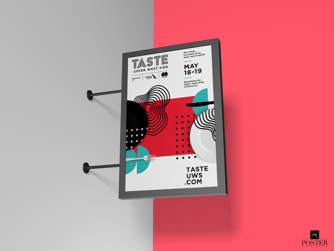 cartellone da parete poster psd mockup