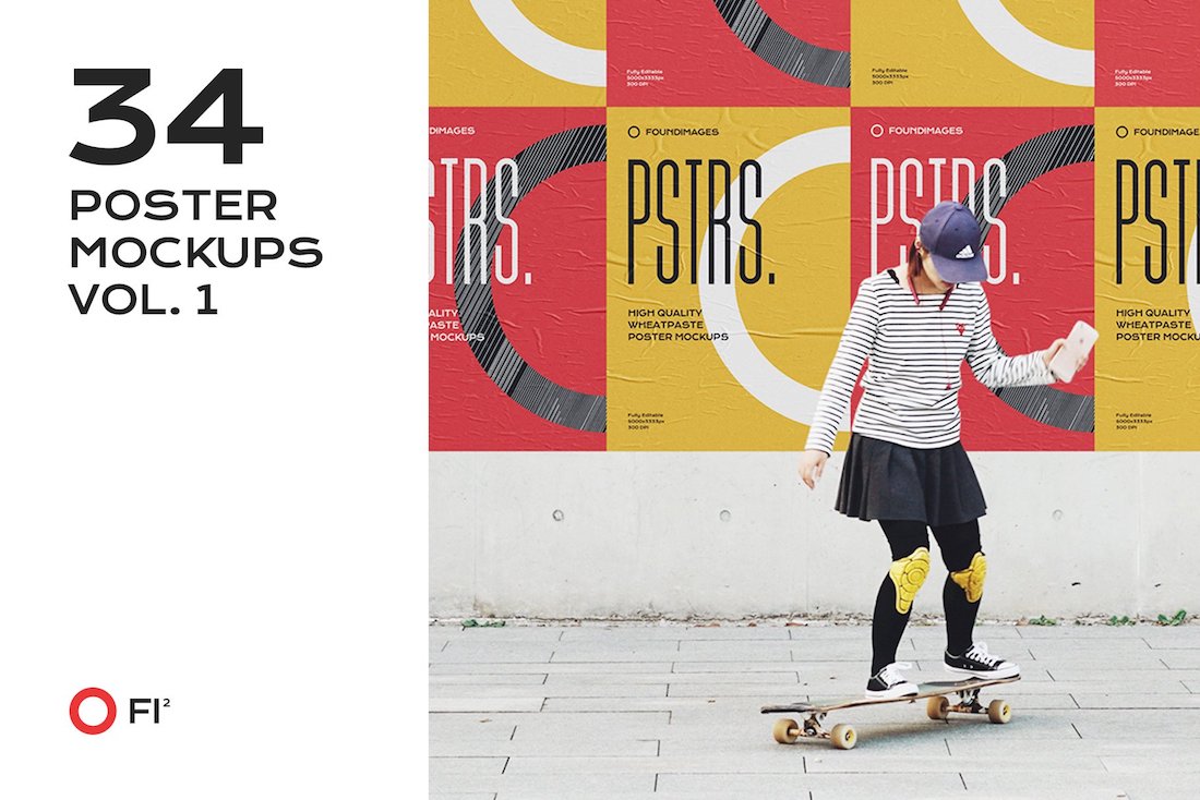 Pacchetto di 34 mockup di poster