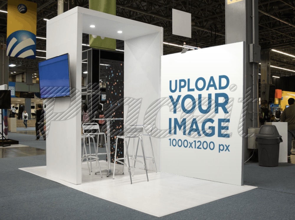 mockup di stand fieristico