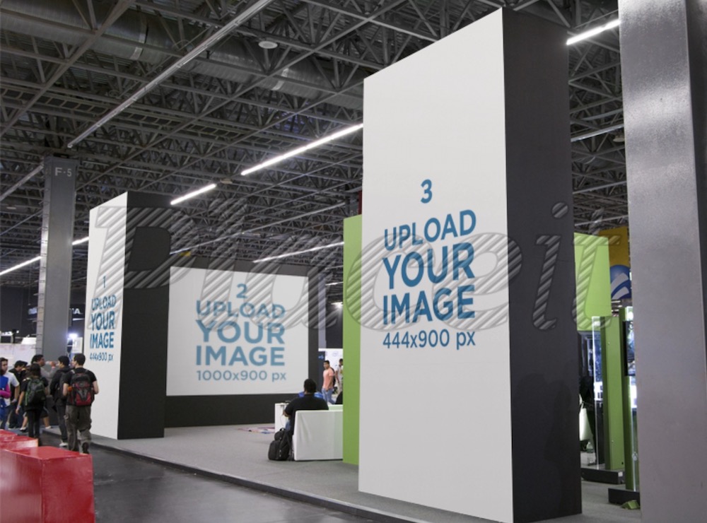 mockup di stand fieristico