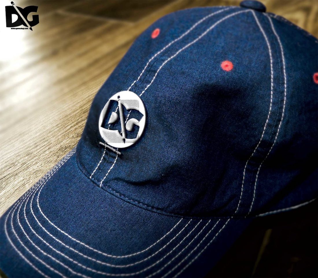 maquete psd com logotipo cap