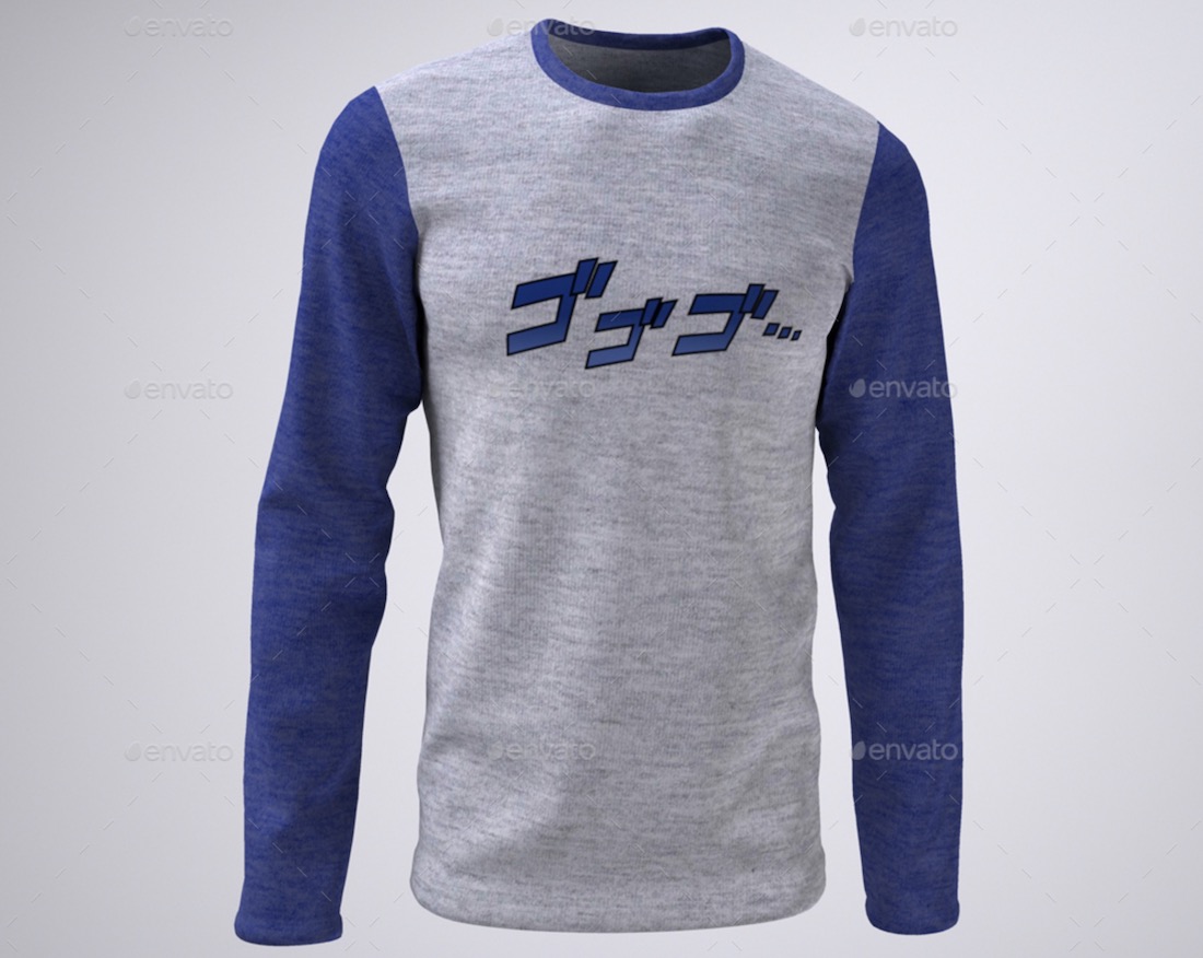 maquette de t-shirt à manches longues pour homme