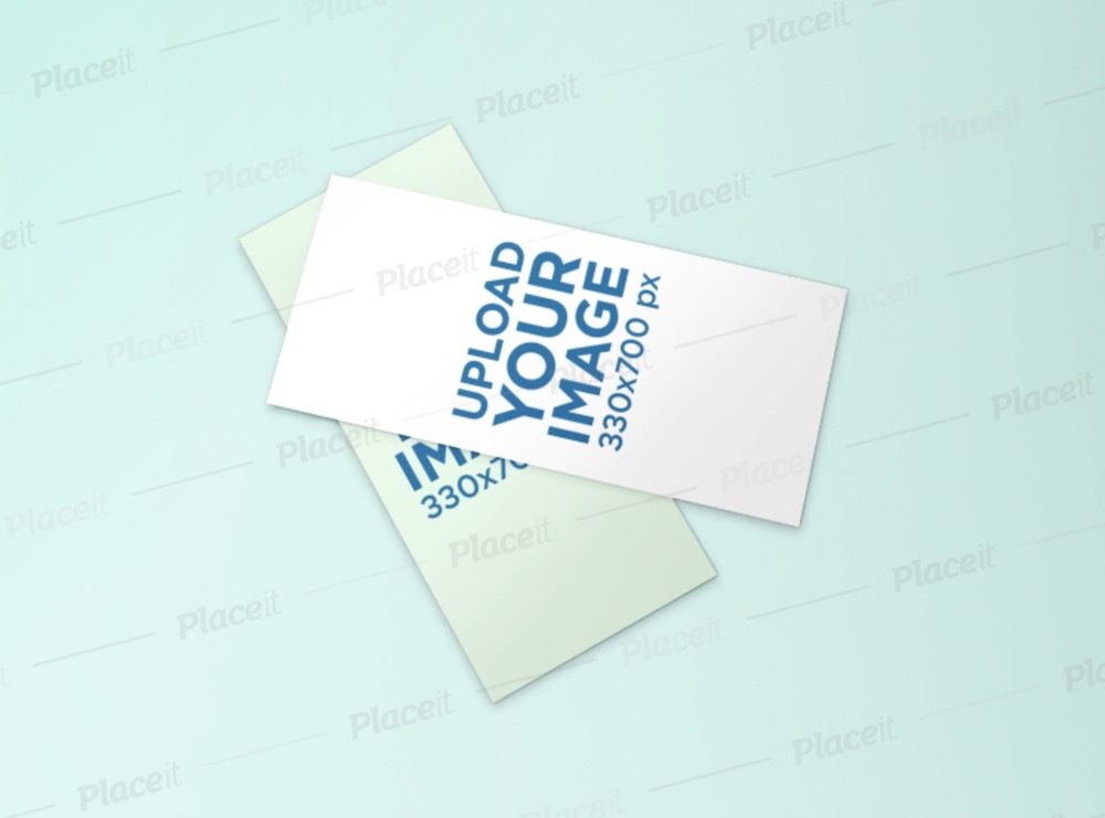 mockup di due carte rack sovrapposte su uno sfondo minimalista