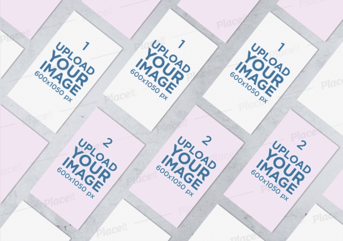 mockup con diversi biglietti da visita che formano una griglia