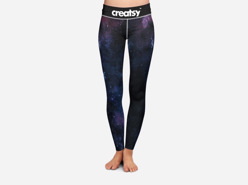 leggings di design galaxy mockup gratuito
