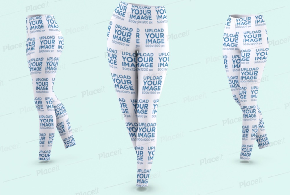 mockup di te leggings da donna fantasma in una posa da passeggio