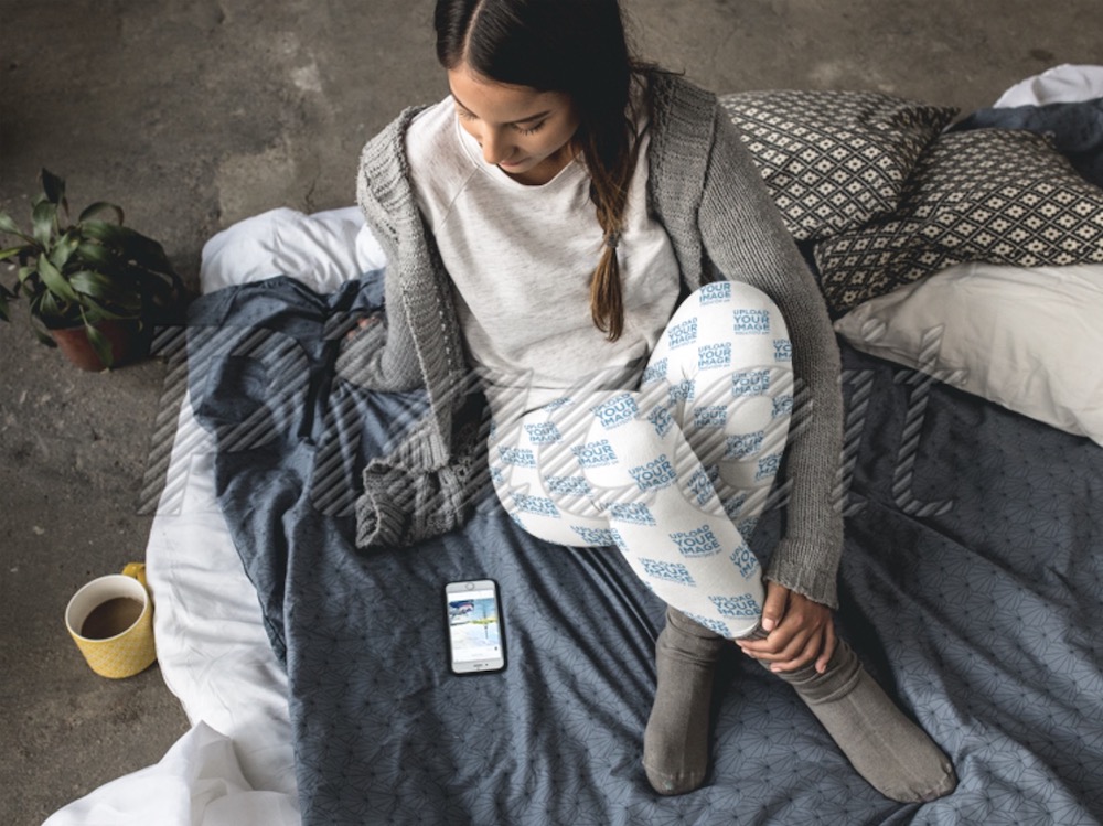 modello di modello di donna che indossa leggings