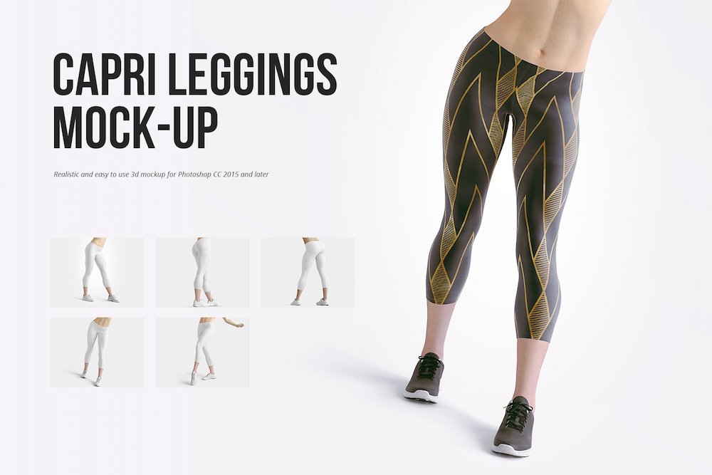 set di modelli di leggings capri
