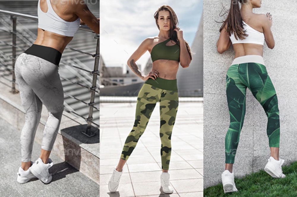 leggings mockup sport ragazza